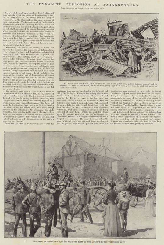 The Dynamite Explosion at Johannesburg by English School
