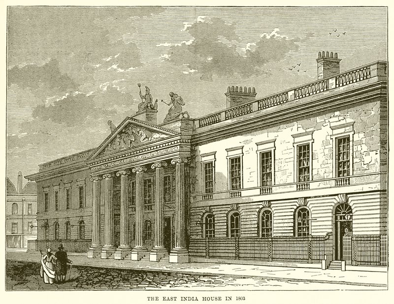 The East India House in 1803 by English School