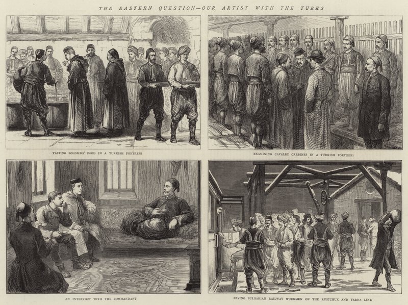 The Eastern Question, our Artist with the Turks by English School