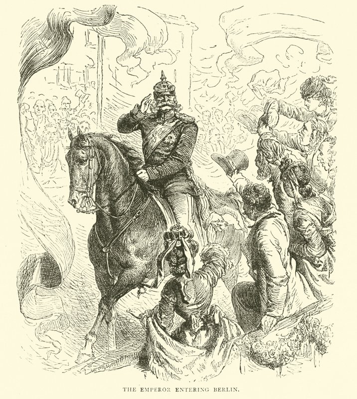 The Emperor Entering Berlin, March 1871 by English School