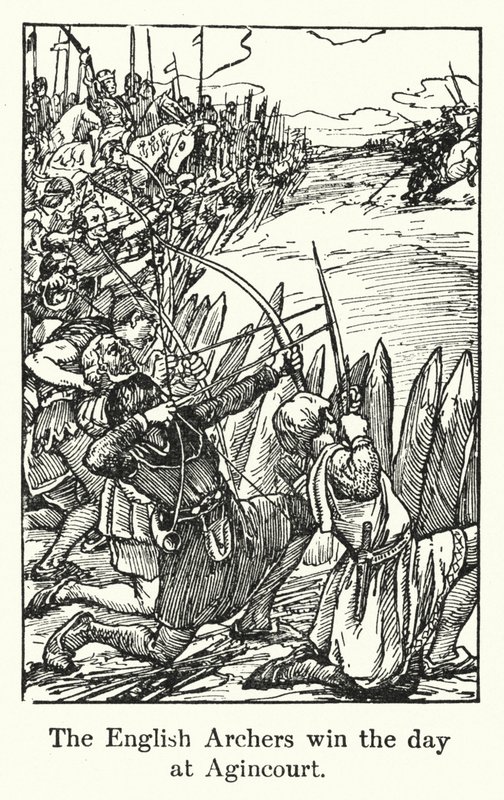 The English Archers win the day at Agincourt by English School