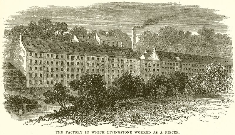 The Factory in Which Livingstone Worked as a Piecer by English School