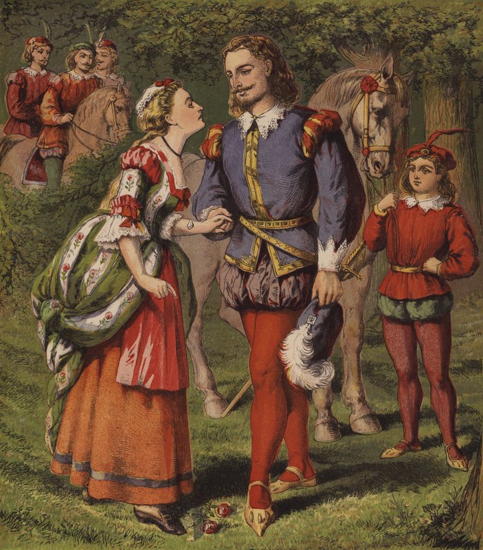 The Fairy at the Fountain, or The Two Girls by English School