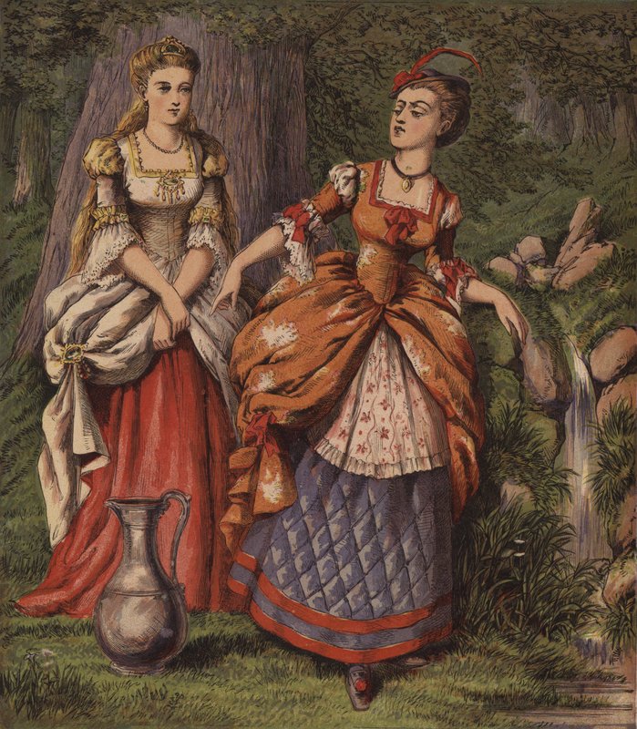 The Fairy at the Fountain, or The Two Girls by English School