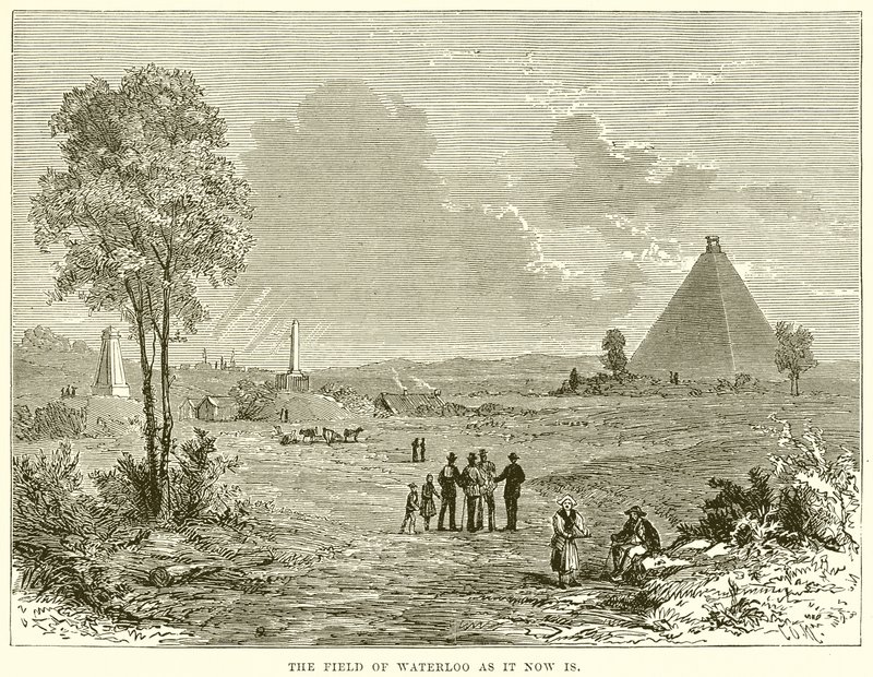 The Field of Waterloo as it now is by English School