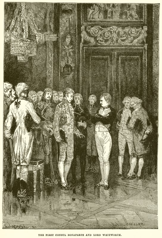 The First Consul Bonaparte and Lord Whitworth by English School
