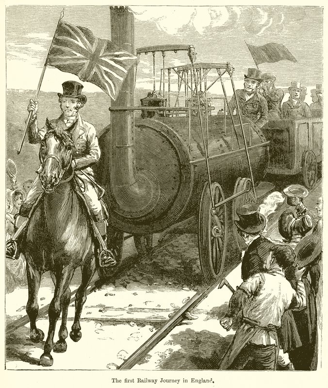 The First Railway Journey in England by English School