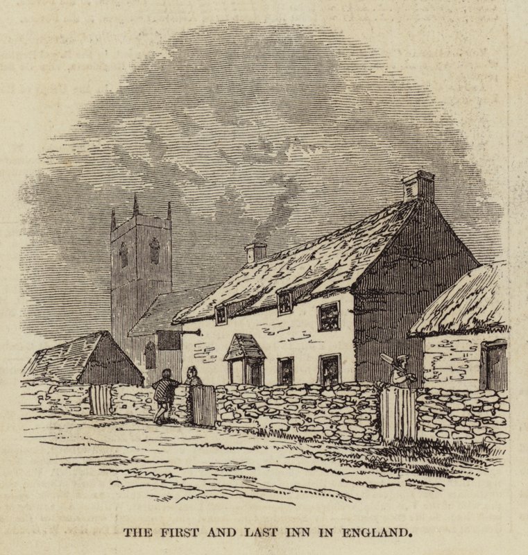 The First and Last Inn in England (engraving) by English School