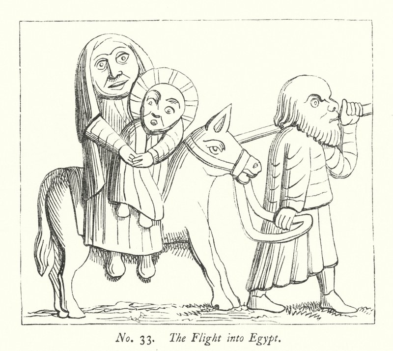 The Flight into Egypt by English School