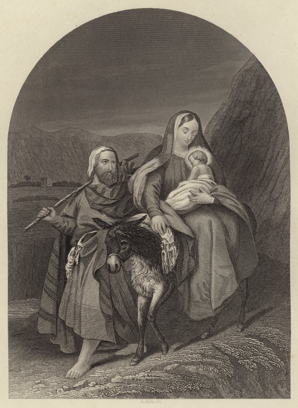 The Flight into Egypt by English School