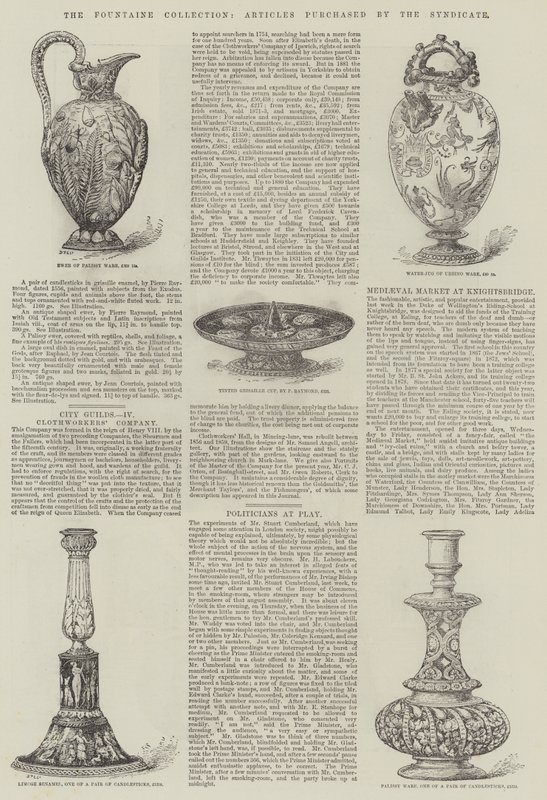 The Fountaine Collection, Articles purchased by the Syndicate by English School