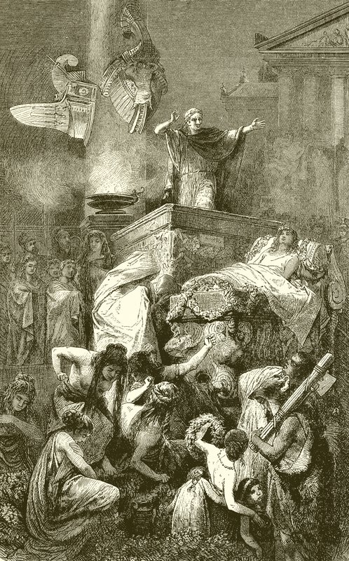 The Funeral Oration over a Roman Hero by English School