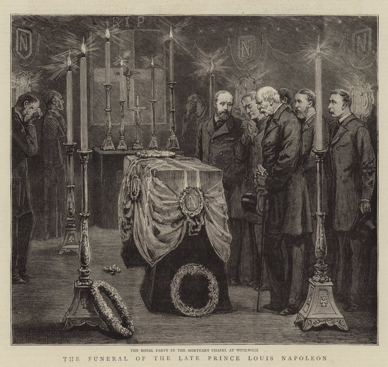 The Funeral of the Late Prince Louis Napoleon by English School