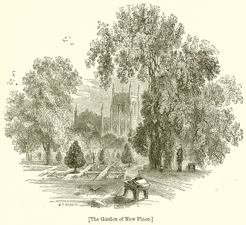The Garden of New Place by English School