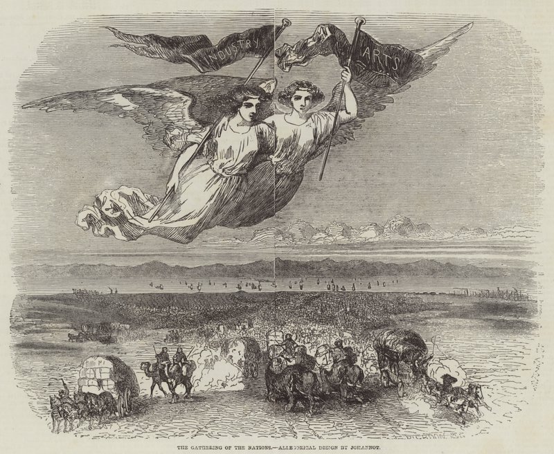 The Gathering of the Nations, Allegorical Design by Johannot by English School