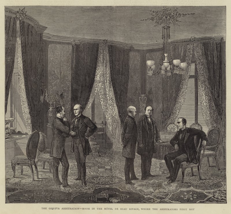 The Geneva Arbitration, Room in the Hotel de Beau Rivage, where the Arbitrators first met by English School