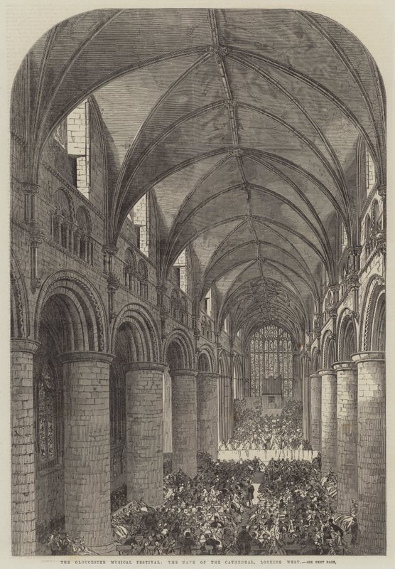 The Gloucester Musical Festival, the Nave of the Cathedral, looking West by English School