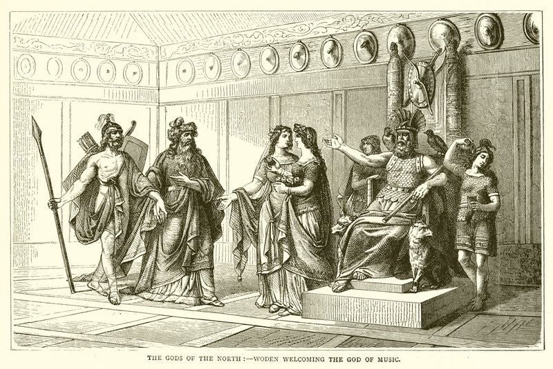 The Gods of the North: Woden Welcoming the God of Music by English School