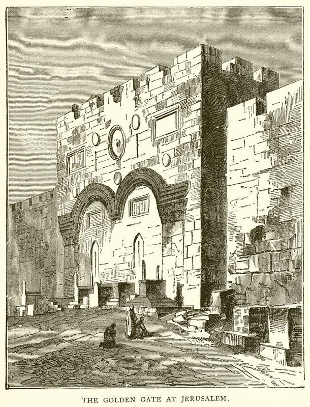 The Golden Gate at Jerusalem by English School