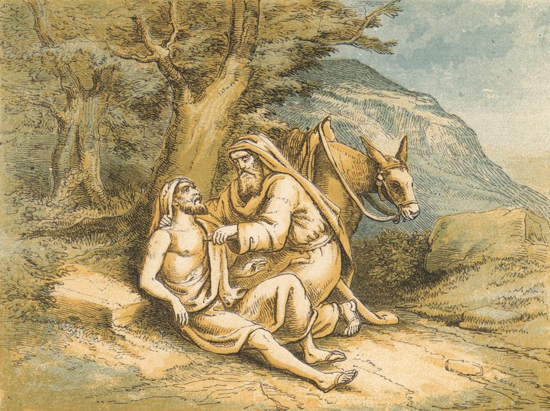 The Good Samaritan by English School