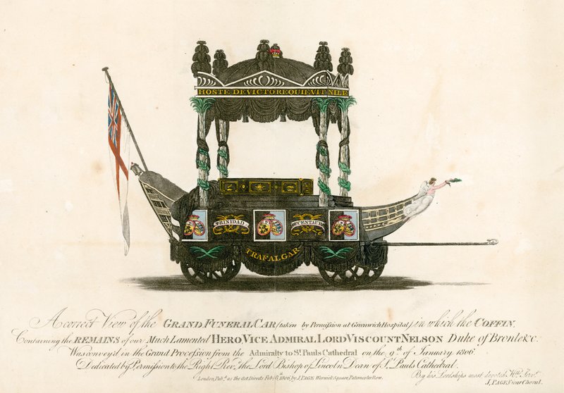 The Grand Funeral Car of Vice Admiral Lord Viscount Nelson by English School