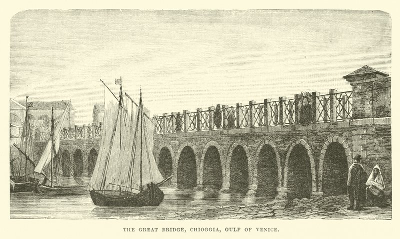 The Great Bridge, Chioggia, Gulf of Venice by English School