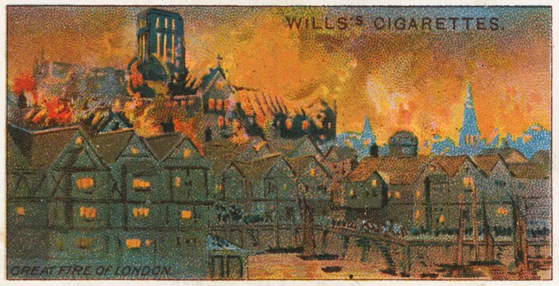 The Great Fire of London, 1666 by English School