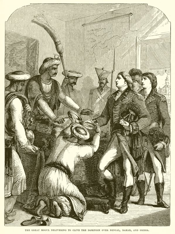 The Great Mogul Delivering to Clive the Dominion over Bengal, Bahar, and Orissa by English School