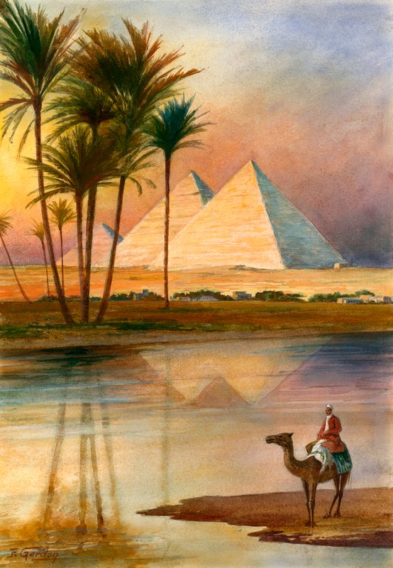 The Great Pyramid of Giza by English School