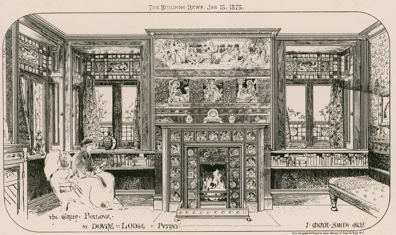 The Green Parlour at Dovne Lodge, Putney, London by English School