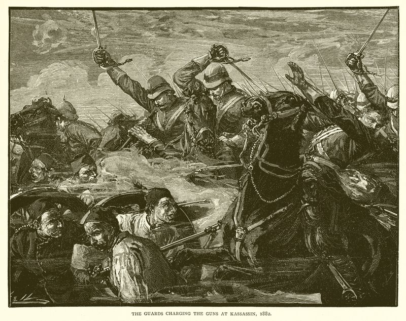 The Guards charging the Guns at Kassassin, 1882 by English School