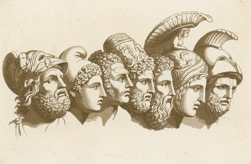 The Heroes of the Trojan War by English School