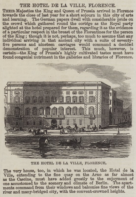 The Hotel de la Ville, Florence by English School
