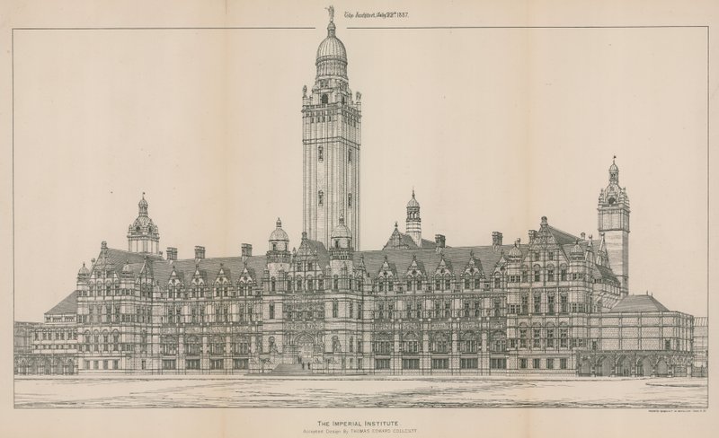 The Imperial Institute: The accepted design by English School