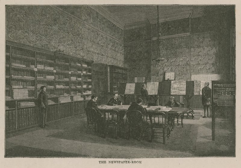 The Imperial Institute: The newspaper room by English School
