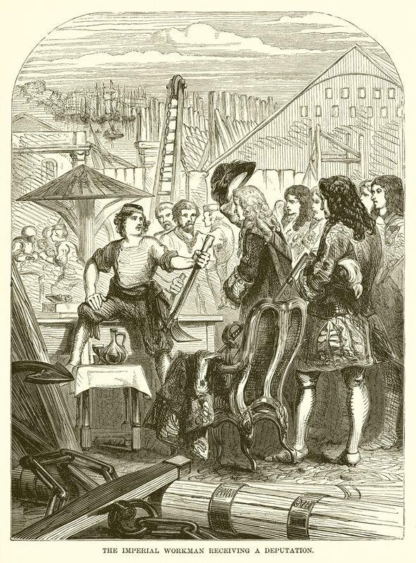 The Imperial Workman Receiving a Deputation by English School