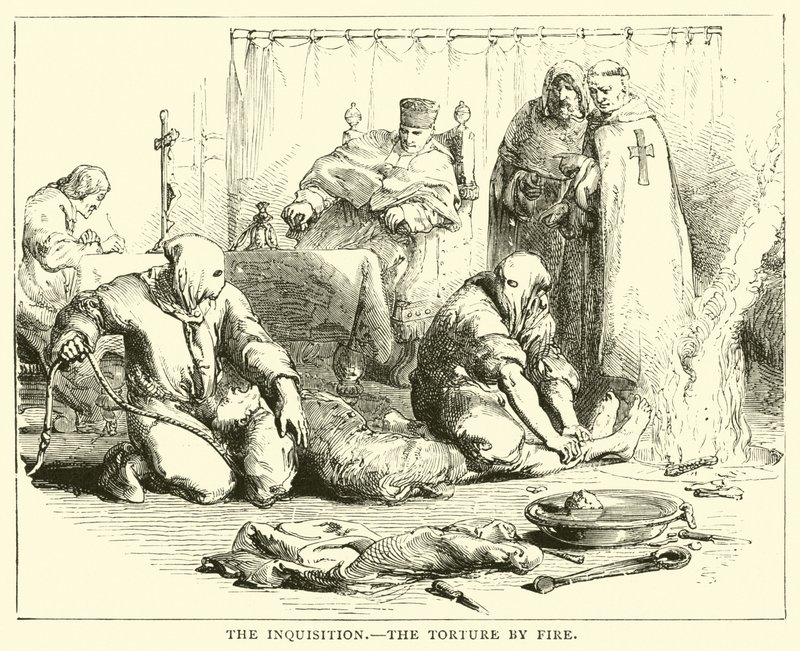 The Inquisition, the Torture by Fire by English School