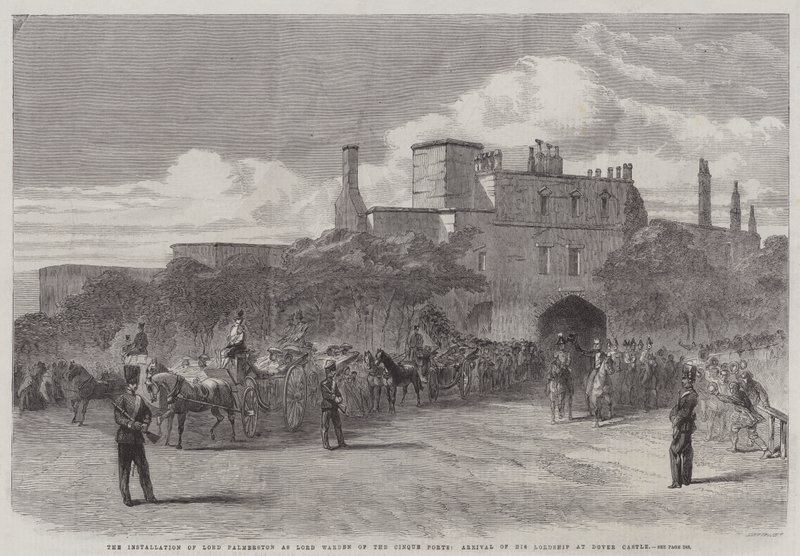 The Installation of Lord Palmerston as Lord Warden of the Cinque Ports, Arrival of His Lordship at Dover Castle by English School