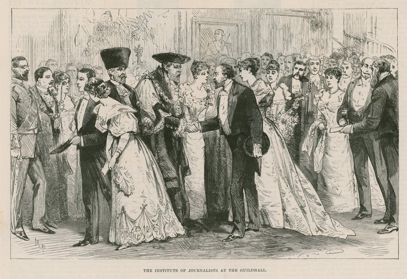 The Institute of Journalists at the Guildhall, London by English School