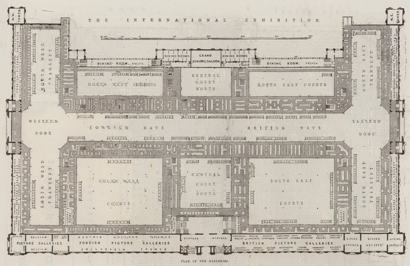 The International Exhibition, Plan of the Galleries by English School