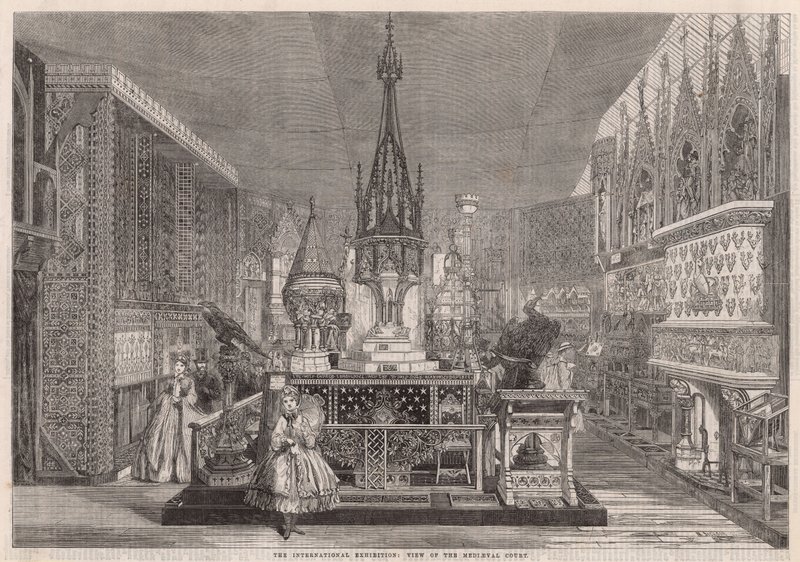 View of the Medieval Court by English School