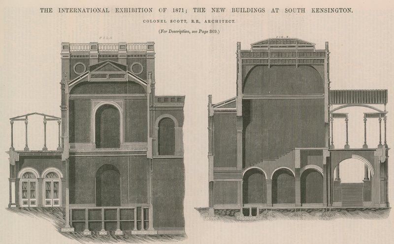 The International Exhibition of 1871: The New Buildings at South Kensington by English School