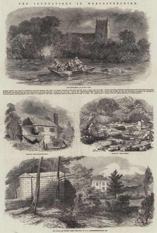 The Inundations in Worcestershire by English School