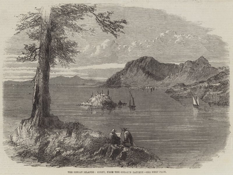 The Ionian Islands, Corfu, from the One-Gun Battery by English School