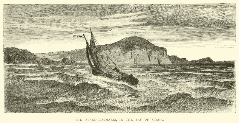 The Island Palmaria, in the Bay of Spezia by English School