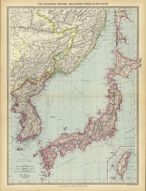 The Japanese Empire, including Korea and Sakhalin by English School