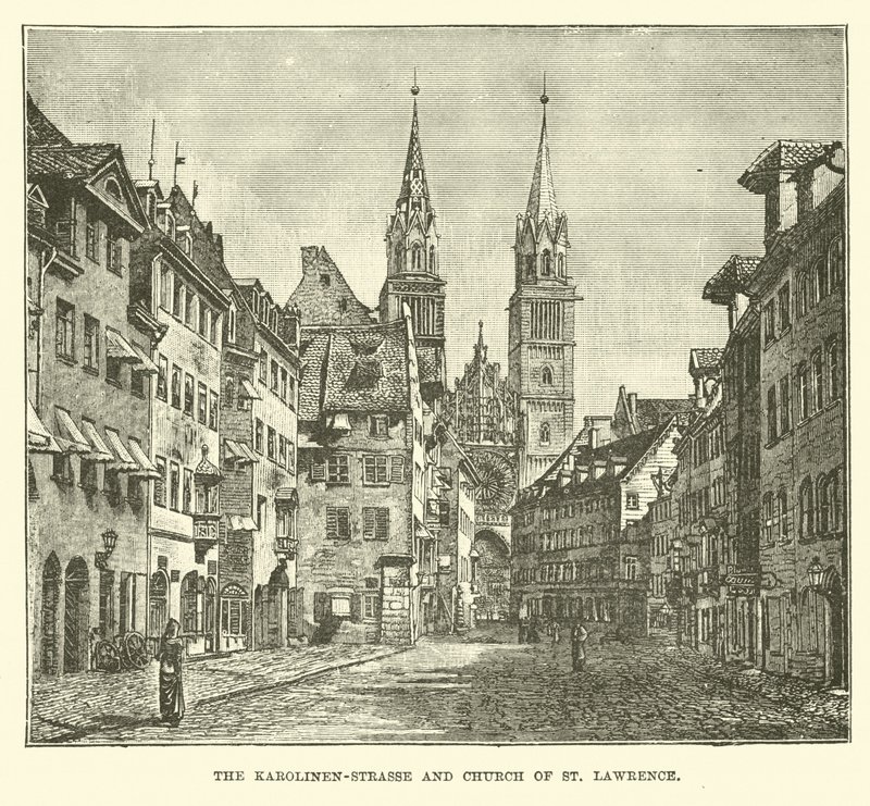 The Karolinenstrasse and Church of St Lawrence by English School