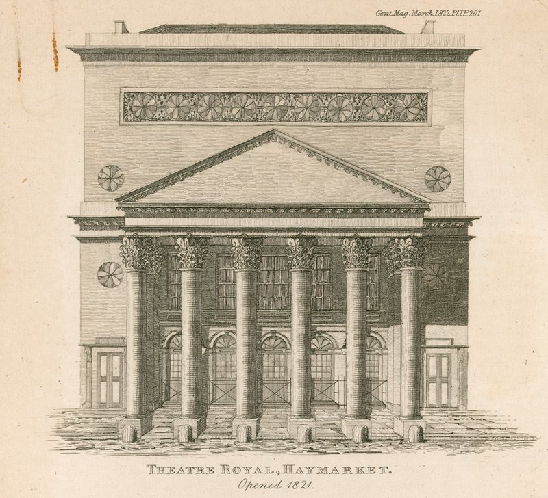 The Kings Theatre, Haymarket, London, opened in 1821 by English School