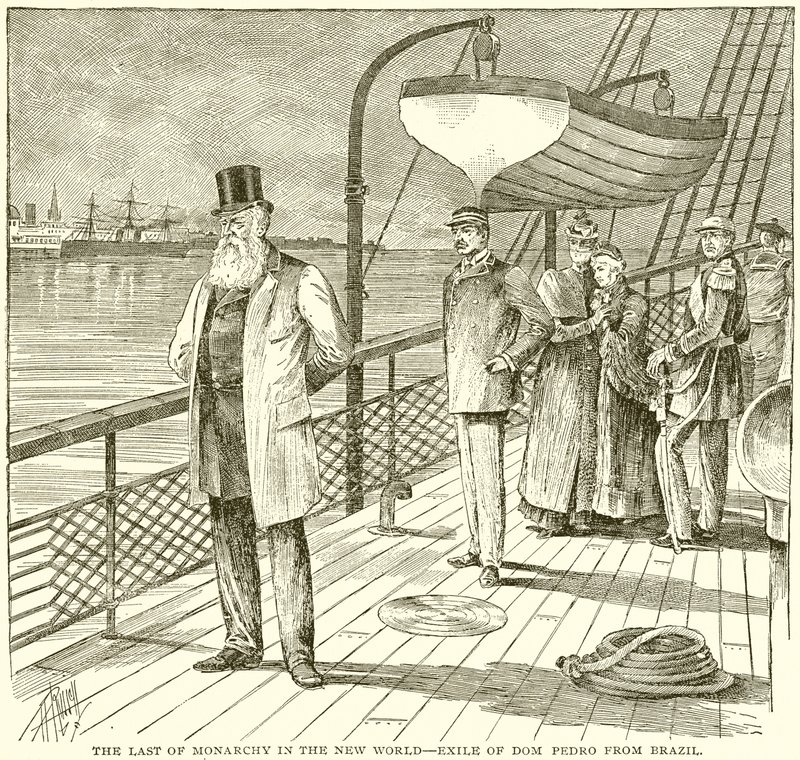 The Last of Monarchy in the New World--Exile of Dom Pedro from Brazil by English School