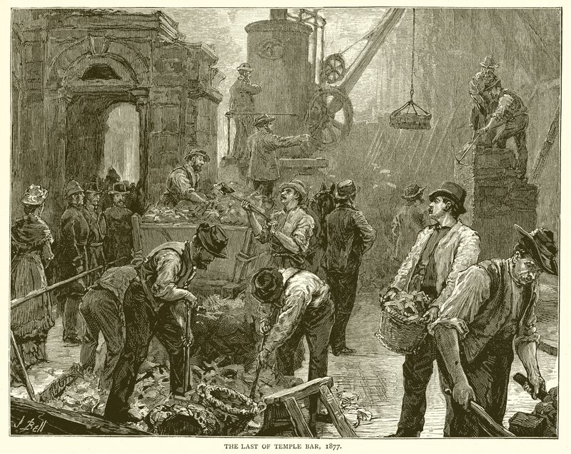 The Last of Temple Bar, 1877 by English School